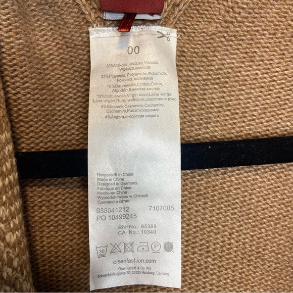 🐑 Olsen Europe Wool Blend Shawl – Cashmere, Angora & Wool | One Size - Picture 7 of 8